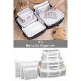 Meleni Home 6'lı Valiz Düzenleyici Set - Bavul İçi Organizer Çok Amaçlı Organizer Set Seyahat Hurcu