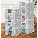 Meleni Home 7'li Maxi Pencereli Baza Altı Hurç - Çekyat Baza Tipi Yastık Kıyafet Saklama Hurcu 45 x 40 x 30 cm