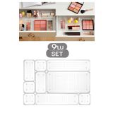 Meleni Home 9 Parça Banyo Kozmetik Takı Düzenleyici Makyaj Organizer - Modüler Çekmece Içi Düzenleyici