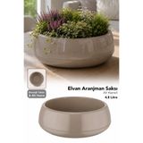 Meleni Home Aranjman Saksı - Drenajlı Dekoratif Salon Bahçe Çiçek Kaktüs Saksısı 4,8Lt Mocha