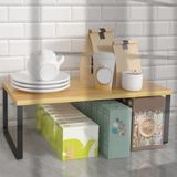 Meleni Home Bambu Organizer Mutfak Rafı - Çok Amaçlı Tezgah Üstü Düzenleyici 50 x 15,5 x 15,5 cm