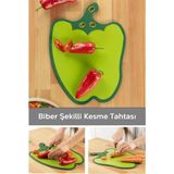 Meleni Home Biber Kaydırmaz Esnek Kesim Panosu - Meyve Sebze Et Doğrama Kesme Tahtası - Kesme Tablası
