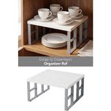 Meleni Home Dolap Içi Organizer Raf - Mutfak Banyo Deterjanlık Çok Amaçlı Tezgah Üstü Düzenleyici Beyaz - 30 x 30 cm