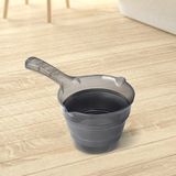 Meleni Home Katlanabilir Akordiyon Koçero Maşrapa Platin Renkli Dayanıklı Plastik Malzeme ile Uzun Ömürlü Kullanım