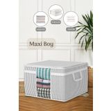 Meleni Home Maxi Pencereli Baza Altı Hurç - Çekyat Baza Tipi Yastık Kıyafet Saklama Hurcu 45 x 40 x 30 cm