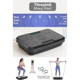 Meleni Home Titreşimli Egzersiz Aleti - 9 Modlu Yüksek Hızlı Tüm Vücut Kondisyon Aleti Fitness Spor Masaj Aleti - Beyaz