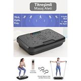 Meleni Home Titreşimli Egzersiz Aleti - 9 Modlu Yüksek Hızlı Tüm Vücut Kondisyon Aleti Fitness Spor Masaj Aleti Siyah