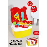 Meleni Toys 16 Parça Oyuncak Tamir Seti - Taşıma Çantalı Eğitici Öğretici Çocuk Meslek Alet Çantası