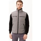 Melesa Kışlık Iş ve Outdoor Yelek - Suya Dayanıklı, Sıcak Tutucu, Çok Cepli - Gri - 4XL