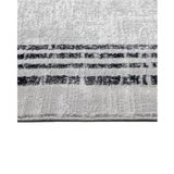 Melhem Gri Çerçeveli Modern Geometrik Etnik Desenli Boho Makinada Yıkanabilir Hafif Hav Toz Vermez Leke Tutmaz Kaymaz Taban Dijital Makine Baskı Halı Oturma Odası Salon Yolluk Koridor Mutfak Halısı