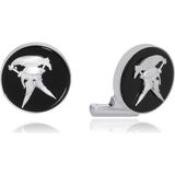 Melie Jewelry Helmet 925 Ayar Gümüş Oniks Erkek Kol Düğmesi - Standart