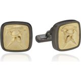 Melie Jewelry Helmet Kare 925 Ayar Gümüş Erkek Kol Düğmesi - Standart