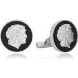 Melie Jewelry Marcus 925 Ayar Gümüş Abanoz Erkek Kol Düğmesi - Standart