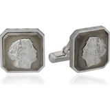 Melie Jewelry Marcus Kare 925 Ayar Gümüş Erkek Kol Düğmesi - Standart