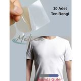 Melien 10 Adet Ten Suya Dayanıklı Göğüs ve Meme Ucu Kapatıcı Koruyucu Gizleyici Ped Bandı Şeffaf Aksesuar
