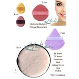 Melien 5'li Islatınca Büyüyen Makyaj ve Temizleme Sünger Seti Pudra Pufu Göz Altı Eyeliner Fondöten BB Krem Süngeri