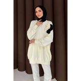 Melike Tatar Broşlu Triko Tunik 70-2478