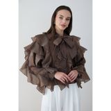 Melike Tatar Fırfırlı Bluz 32-2815