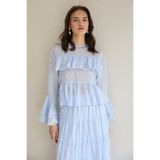 Melike Tatar Fırfırlı Tül Tunik 32-2800