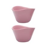 melik's 2li Servis Sunum Kasesi, Stoneware, 11 cm, Pembe