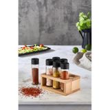 Melik'S Lima 6Lı Baharatlık Seti Ahşap Stantlı Baharat Takımı 6Lı Set