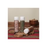Melik's Pine 3'lü Baharat Takımı, Beyaz Kapaklı Cam Baharatlık, 112 ml
