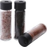 Melik's Pine 3lü Baharat Takımı Tuzluk Biberlik Baharatlık Seti - Siyah - 112 ml