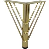 Melikşah Mobilya Metal Kanepe Koltuk Sehpa Ünite Puf Ayağı 18CM Altın Renk Modern Tasarım Dayanıklı Yapı - 18 cm Altın