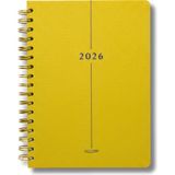 Melimelek 2026 Hardal Ajanda 1 Adet Metal Spiralli Sert Kapaklı 15,5x21,5 cm Ölçülerinde