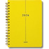 Melimelek 2026 Sarı Ajanda 1 Adet 15,5x21,5 cm Ölçülerde Metal Spiralli Sert Kapaklı