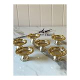 Melinda 6 Adet Fiore Gold-Gümüş Çay Ve Kahve Yanı Lokumluk, Makaronluk, Şekerlik, Sunumluk