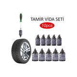 Melinsun Kauçuk Lastik Tamir Kiti Vida Seti 10 Adet Otomobil ve Motosiklet Uyumlu Kullanım