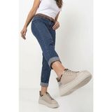 Melinta Shoes Melinta Kadın Günlük Leopar Desen Yüksek Taban Ortopedik Spor Sneaker Ayakkabı - Bej