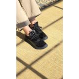 Melinta Shoes Melinta Kapitone Desen Kauçuk Taban Casual Ayakkabı - Siyah