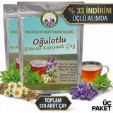 Melisa Oğulotlu Bitkisel Karışımlı Çay 3 x 40 Süzen Poşet - Rahatlatıcı & Arınma Çayı Anadolu Köyleri Tanzim Kulübü - 3 x 40 Adet