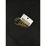 Melisa Takı & Aksesuar 316L Çelik Gold Renk Altılı Set Küpe - Yok
