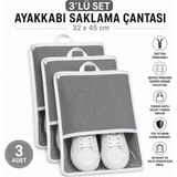 Melisa Tekstil 3'lü Ayakkabı Saklama Çantası Valiz Içi Düzenleyici Organizer Seti 32X45 cm