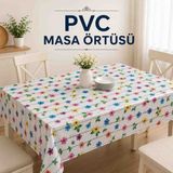 Melisa Tekstil Pvc Masa Örtüsü 140X180 cm Su Geçirmez Silinebilir Mutfak ve Yemek Masası Örtüsü