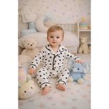 Melisa Ticaret Erkek Bebek Pijama Takimi - Beyaz - Lacivert - 9 - 12 Ay