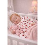 Melisa Ticaret Kız Bebek Pijama Takımı Alt Üst Ikili Takim - 3 - 6 Ay - Beyaz - Kırmızı