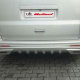 Meliset (Boyasız) Volkswagwen T5 Transporter Arka Tampon Geçme Çift Egzoz 2010-2014