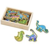 Melissa & Doug Dinozor: Ahşap Mıknatıs Seti + 1 Kazıma Sanatı Mini Ped Paketi (#00476)