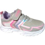 Meliten Kids Günlük Anatomik Taban Çok Hafif Unisex Kaymaz Taban Rahat Sneaker Terletmez Spor Ayakkabı - Gümüş - Pembe