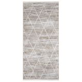 Meliton Krem Geometrik Modern Geometrik Etnik Desenli Boho Makinada Yıkanabilir Hafif Hav Toz Vermez Leke Tutmaz Kaymaz Taban Dijital Makine Baskı Halı Oturma Odası Salon Yolluk Koridor Mutfak Halısı