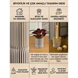 Melivo Çok Amaçlı Biyofilik Tasarım Saksı ve Mumluk Seti – 3D Baskı Estetik Dekoratif Çiçeklik, Sukulent Potu ve Romantik Mum Holder
