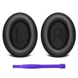 Meliya Bose QuietComfort 35 & Quiet Comfort 35 II Kulaklık için Yedek Kulak Pedleri, Yumuşak Proteinli Deri ve Gürültü Yalıtım Köpüğü ile Kulak Pedleri Bose QC 35ii/35/25/15 QC2/Ae2 (Siyah)