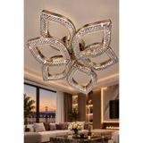 Melize Flora Model ESKİTME 6"lı Ledli 3 Renk Modu Kristal Salon Mutfak Yatak Çocuk Odası Avize