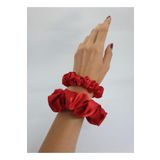 Melkady Aksesuar Melkady 131kı- Saten Scrunchie Saç Lastiği Seti (2'li) Saç Aksesuarı, Toka