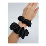 Melkady Aksesuar Melkady 131si - Saten Scrunchie Saç Lastiği (2'li) Saç Aksesuarı, Toka