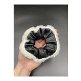 Melkady Aksesuar Melkady - Deri- Kürk Scrunchie Saç Lastiği 439